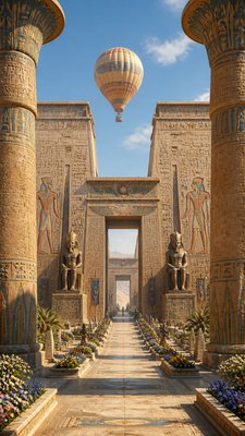 Ancient Egyptian Architecture greeting card example