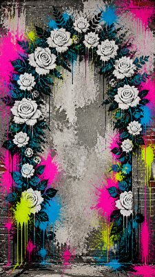 Street Art Style wedding invitation example