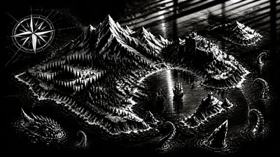 Noir Comic Art fantasy map example