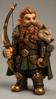 Art Toy Sculpture tabletop character portrait example