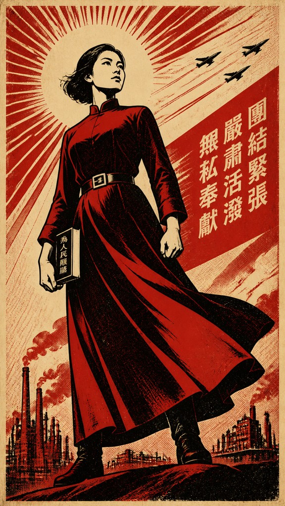 full-length portrait of an elegant figure — Propaganda Poster Design
