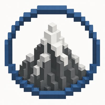 Blocky Art Style logo concept example