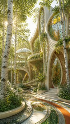 Solarpunk Aesthetic wall art print example