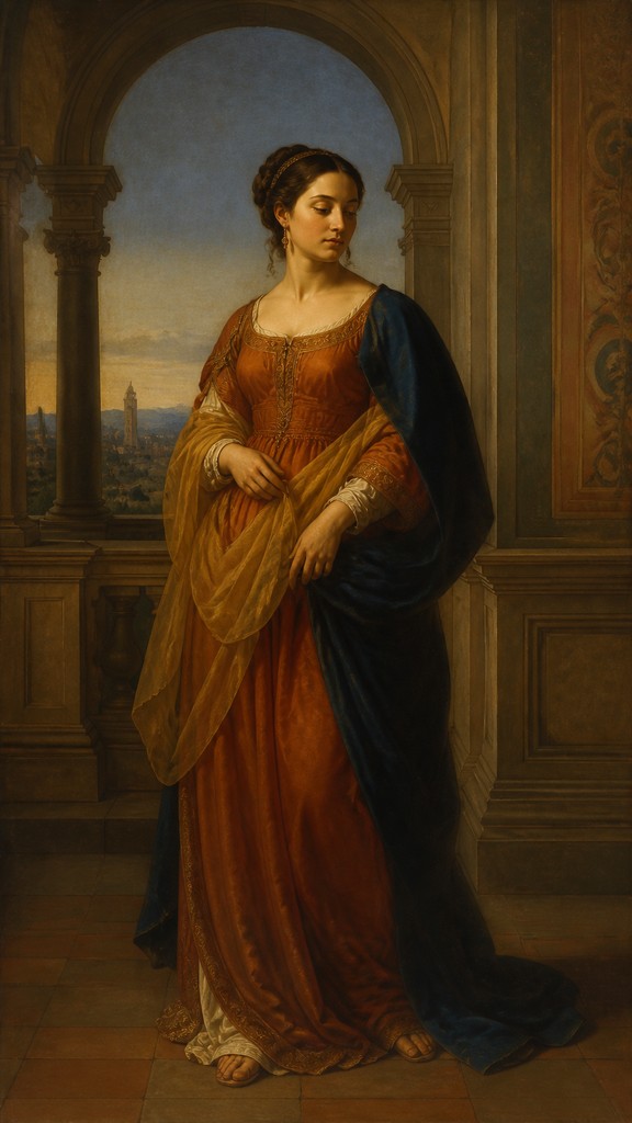 full-length portrait of an elegant figure — Renaissance Art Style