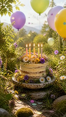 Naturecore Aesthetic birthday card example
