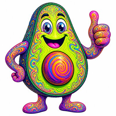 Psychedelic Art Style sticker example
