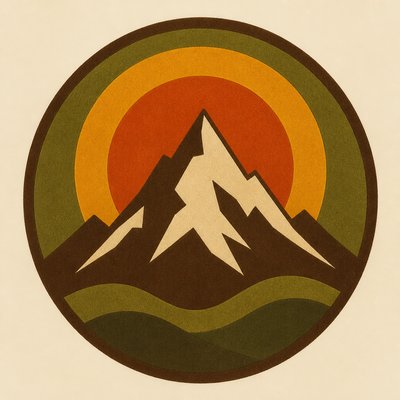Retro 70s Interior Design logo concept example