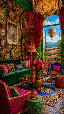 Maximalist Interior Design greeting card example