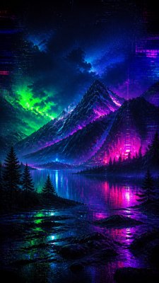 Cyberpunk Art Style phone wallpaper example