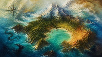 Abstract Landscape Art Style fantasy map example