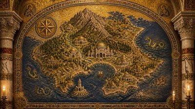 Byzantine Architecture fantasy map example