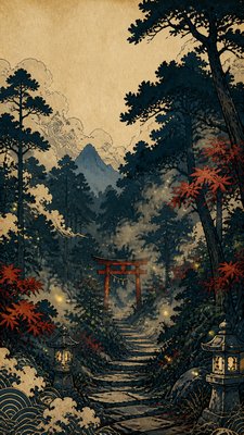 Ukiyo-e Anime Fusion Portrait book cover example