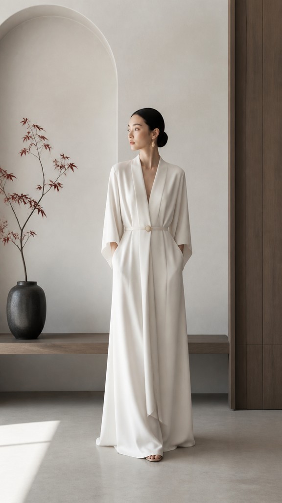 full-length portrait of an elegant figure — Minimalist Interior Design