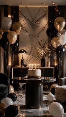 Contemporary Luxe Interior Design birthday card example
