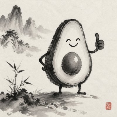 Traditional Chinese Landscape Art Style sticker example