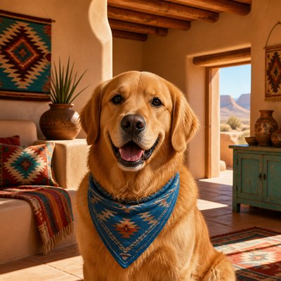 Southwestern Interior Design pet portrait example
