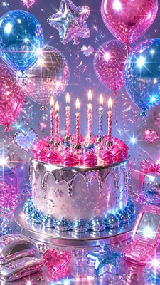 Y2K Aesthetic birthday card example