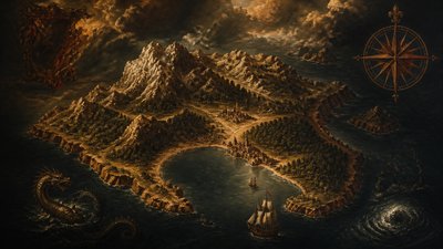 Dutch Golden Age Still Life Art Style fantasy map example