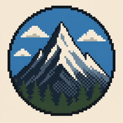 8-Bit Pixel Art Style logo concept example