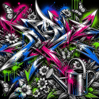 Wildstyle Graffiti Street Art Style coloring page example