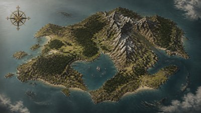 Contemporary Realism Art Style fantasy map example