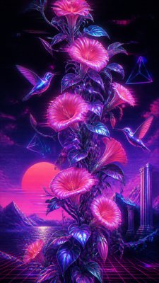 Vaporwave Art Style phone case design example