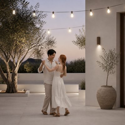Minimalist Interior Design couple portrait example