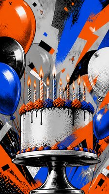 Streetwear Fashion Design birthday card example