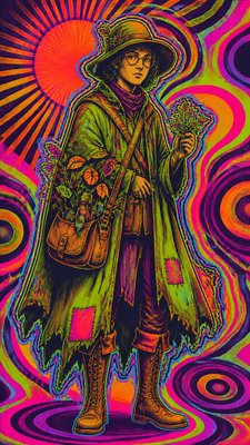 Psychedelic Poster Design character design example