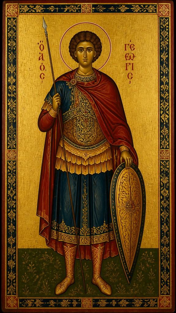 full-length portrait of an elegant figure — Orthodox Icon Religious Art