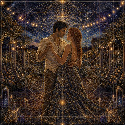 Sacred Geometric Art couple portrait example