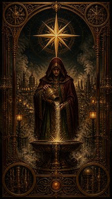 Steampunk Fantasy Art tarot card example