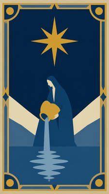 Color Field Minimalism Art Style tarot card example