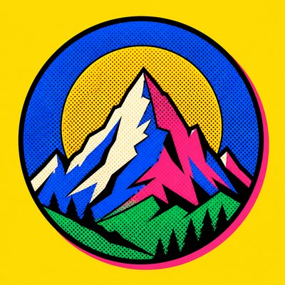 Pop Art Portrait Style logo concept example