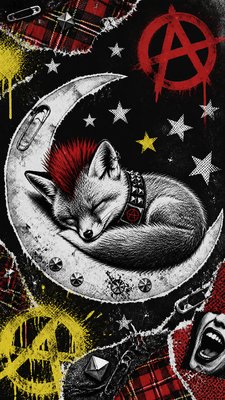 Punk Aesthetic baby announcement example