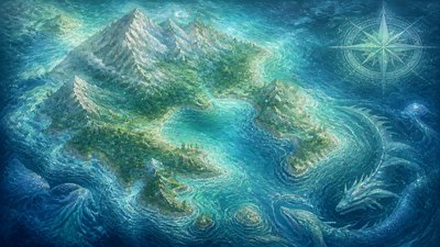 Ocean Nature Art fantasy map example