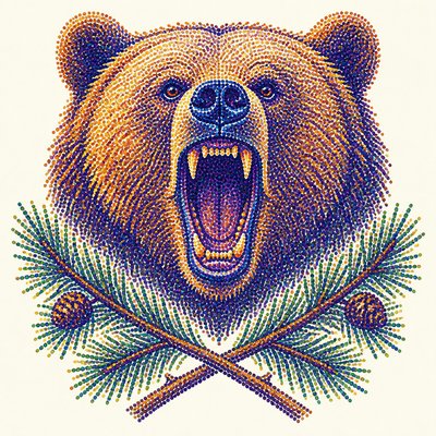 Pointillist Impressionism Art Style t-shirt design example