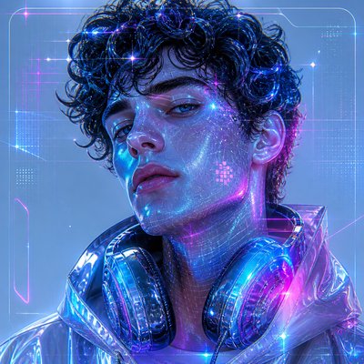Cyber Y2K Aesthetic Discord profile picture example