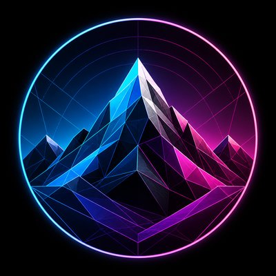 Digital Geometric Art logo concept example