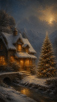 Renaissance Art Style Christmas card example