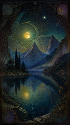 Symbolism Art Style phone wallpaper example