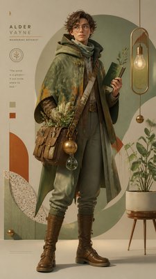 Mid-Century Modern Interior Design character design example