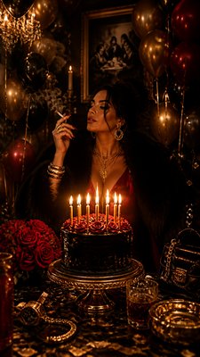 Mob Wife Aesthetic birthday card example