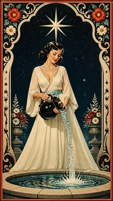 Vintage 50s Fashion Style tarot card example