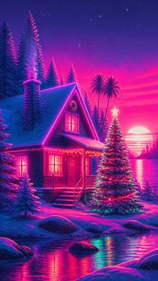 Miami Vice Christmas card example
