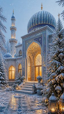 Islamic Architecture Christmas card example