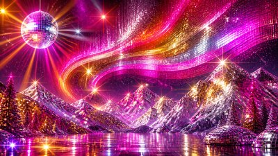 Disco Aesthetic banner example