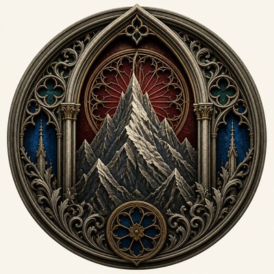 Gothic Architecture Art logo concept example