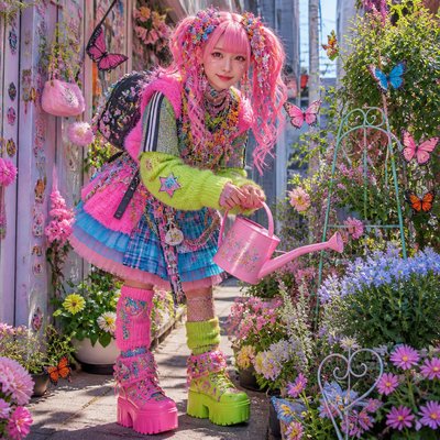 Harajuku Fashion Style coloring page example