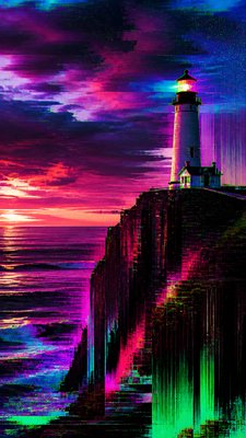 Digital Glitch Abstract Art Style poster example
